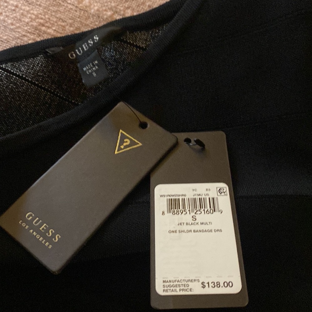 One Shoulder Guess Fitted Dress - Picture 6 of 10